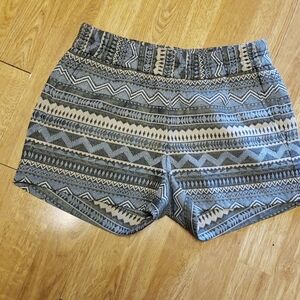 J Crew tapestry shorts blue/tan sz 00